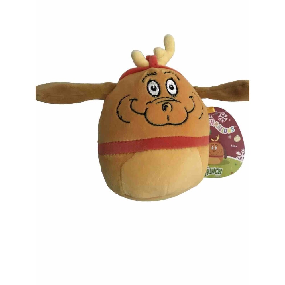 Squishmallows The Grinch Dr Seus Max The Dog Stuffed Animals Plushy Orange / Red
